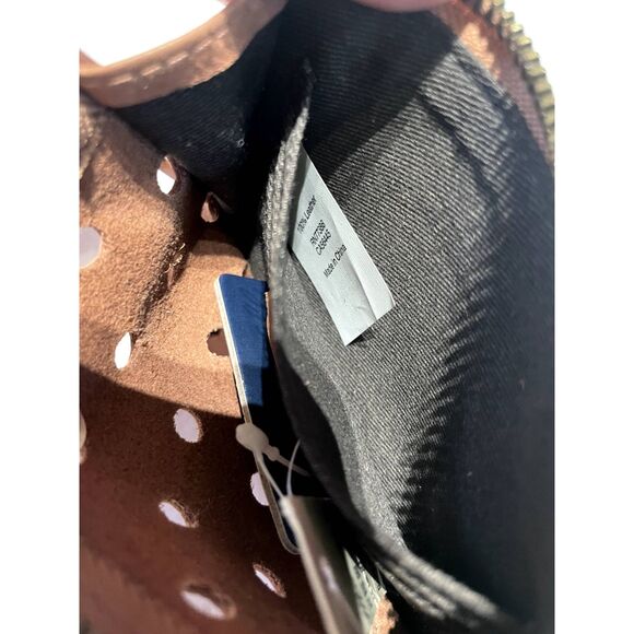 NWT Madewell Brown Leather Card / Coin Purse with Zip Pull Closure - Picture 3 of 4